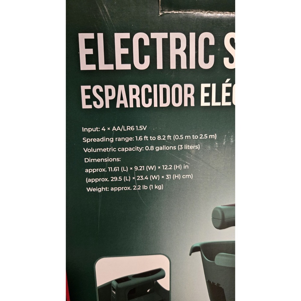 Ferrex Electric Handheld Spreader Seed Fertilizer Salt Sand Tested Working 3L - Picture 4 of 6